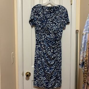 Blue Short Sleeved Dress